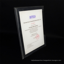Custom Design Slanted Sign Holders Clear Acrylic Certificate Holder
